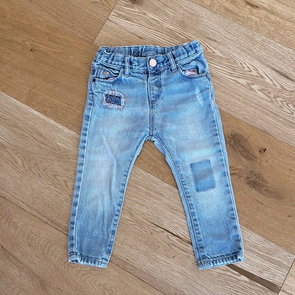 Zara distressed adjustable jeans 12-18 months - Picture 1 of 5